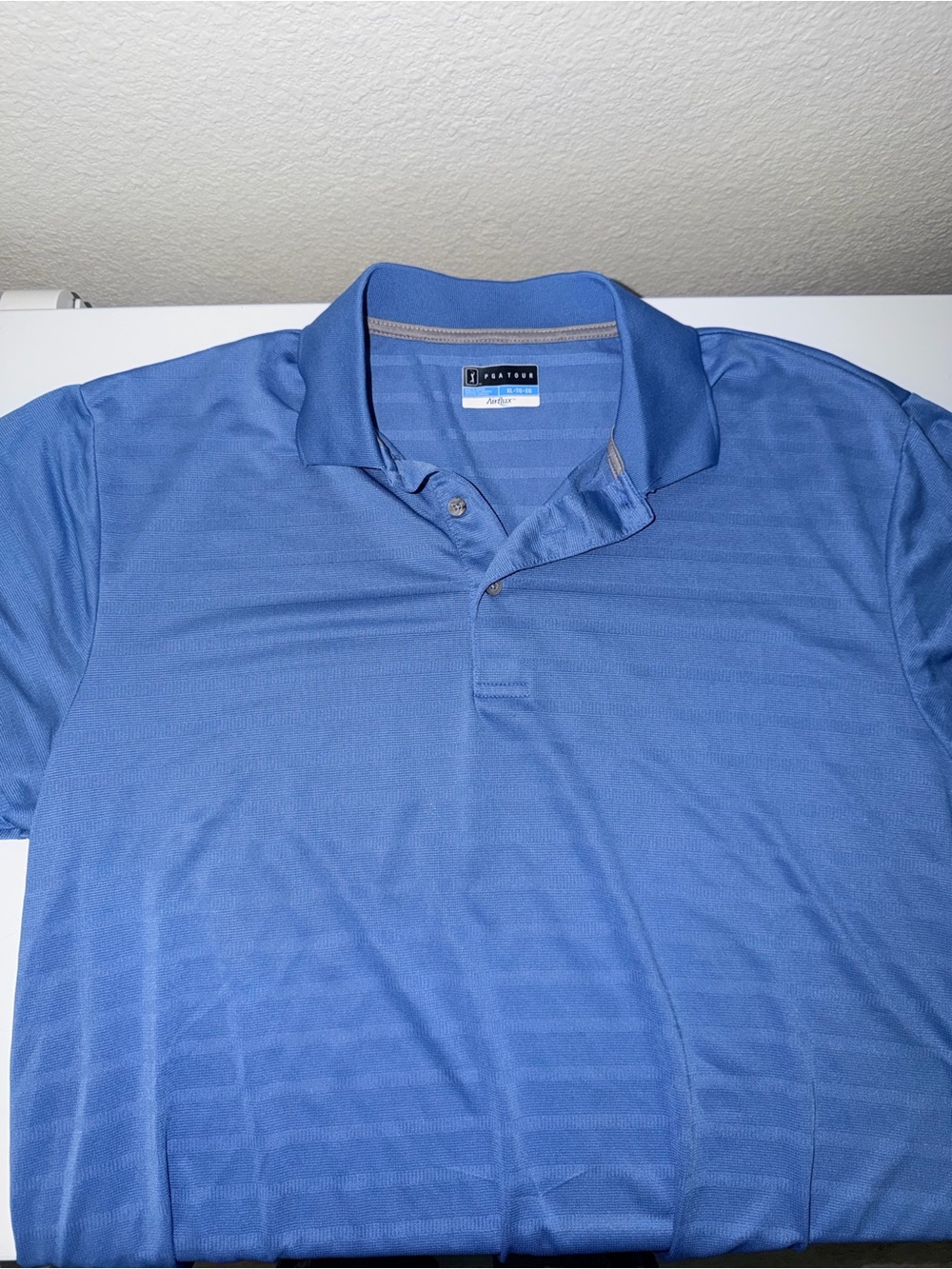 PGA Tour Men's Light Blue Performance Polo